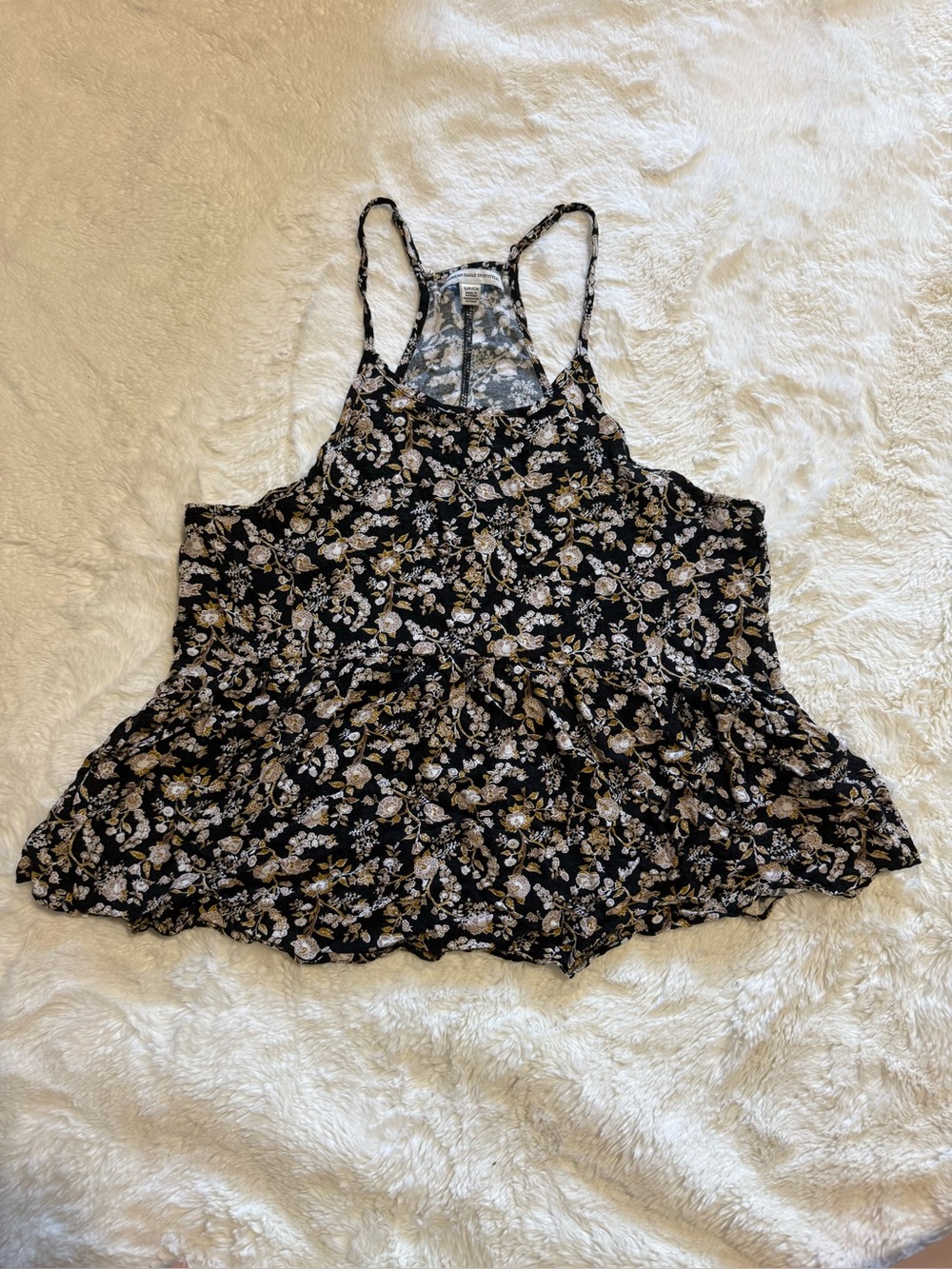 American Eagle Women’s Floral Peplum Tank Top - Size Small